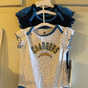 Chargers girl onesies